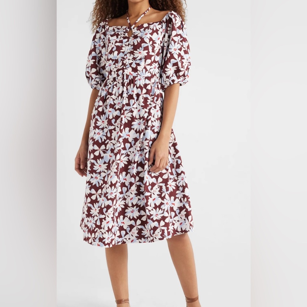 Floral Puff Sleeve Dress